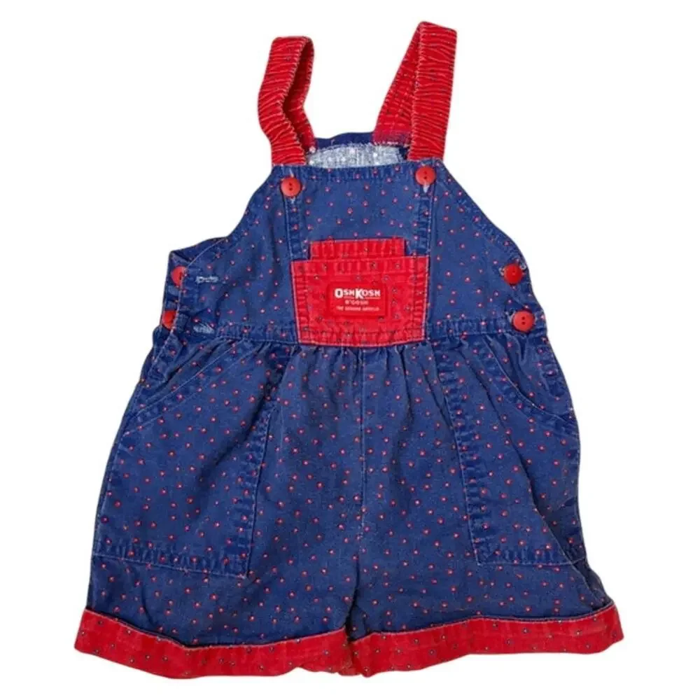 OshKosh B'Gosh Vintage Toddler Boy A'Hoy Overalls Size 3T